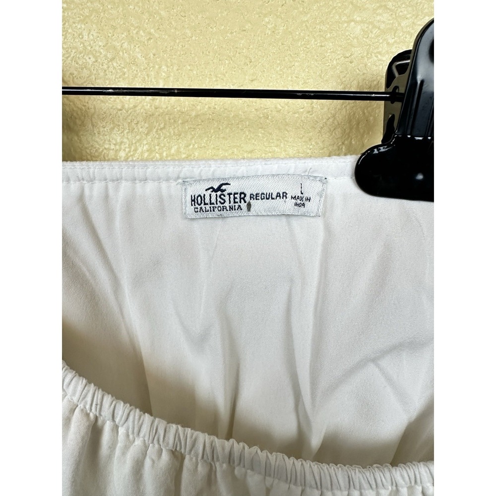 Hollister White Dress Sz M Puff Sleeves Built In Shorts Pockets Girly Event - Picture 3 of 8